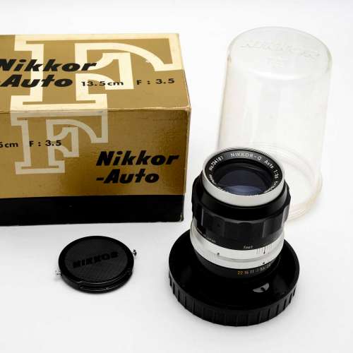 Nikon 13.5cm f3.5 連對號碼原盒收藏品