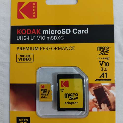 全新Kodak Micro SDXC記憶卡(連Adaptor)