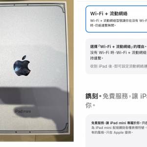 IPad mini 7 128gb,17pro 5g流動綱絡版，完美冇花，電池健康度100，全套齊！