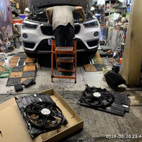 更換汽車水箱風扇散熱網水泵冷氣泵煞車皮