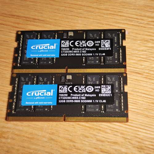 Crucial 64GB DDR5-5600 SODIMM 記憶體