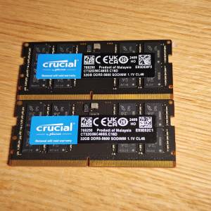 Crucial 64GB DDR5-5600 SODIMM 記憶體