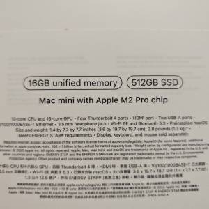 Mac mini M2pro 16+512