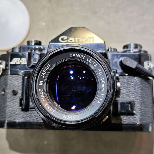canon A1 佳能 A-1 + 50/1.4 FD 50mm 50 鏡片輕微微塵 冇發黴 功能正常 送電試機 9...