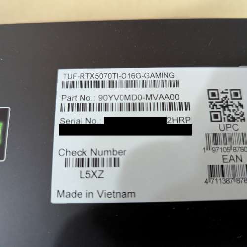 ASUS TUF Gaming GeForce RTX 5070 Ti 16GB 顯示卡