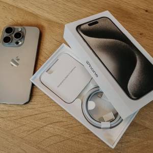 iPhone 15 Pro 128gb, No discount港行雙卡，灰色鈦金屬，完美冇花，電池86，有套有...