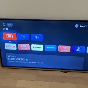 TCL 43P725 Google TV 智能電視 4K