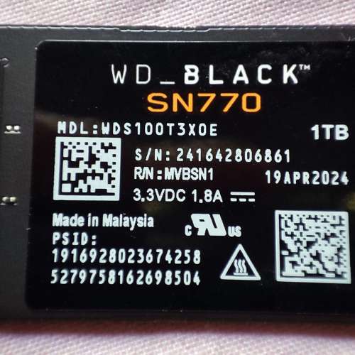WD_BLACK SN770 NVMe SSD 1TB