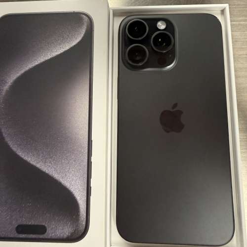 iPhone 15 pro max512gb 港行雙卡黑色鈦金屬，apple 換原廠電，滿血復活，電池健康...
