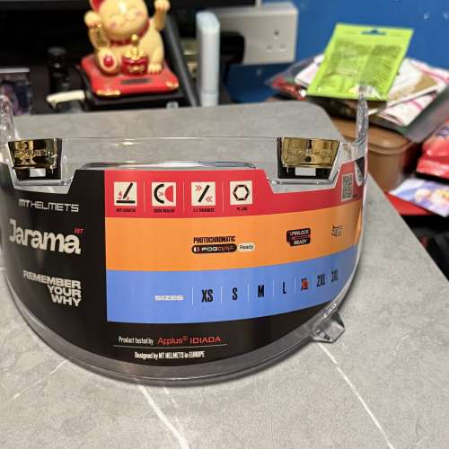 MT Helmets Jarama 加拉瑪 頭盔鏡片 透明 全新 金色扣 MT-V-32