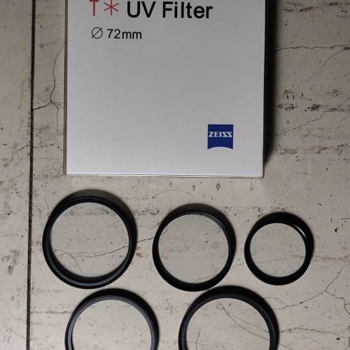 執屋清物 Zeiss T* UV 72mm  Filter  + 其他 UV Filter 全要$200