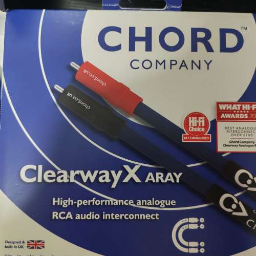 Chord ClearwayX ARAY 模擬訊號線 RCA to RCA