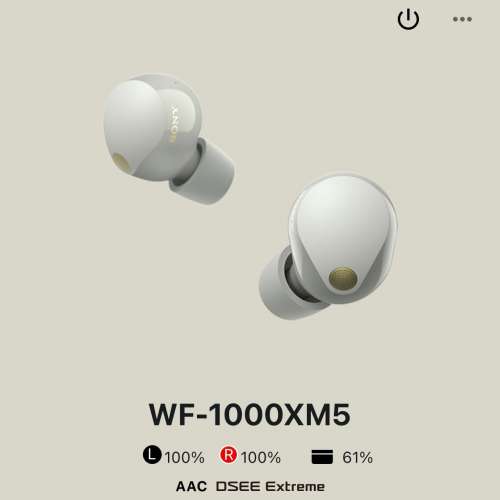Sony WF-1000XM5 白金銀