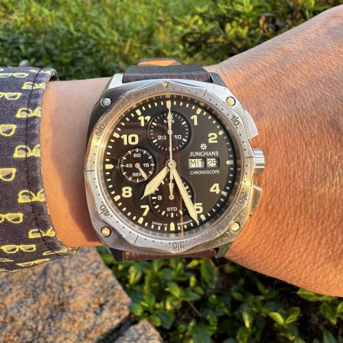 🚀🚀罕有榮漢斯(Junghans Pilot)復刻扳飛行員計時腕表