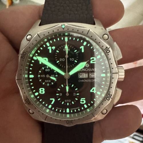 🚀🚀罕有榮漢斯(Junghans Pilot)復刻扳飛行員計時腕表