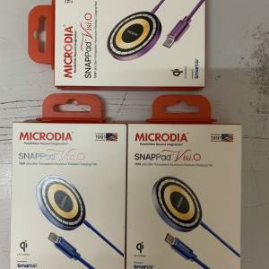 MICRODIA SNAPPad 15W Ultra Slim Transparent Alum Wireless Charging Pad x 3