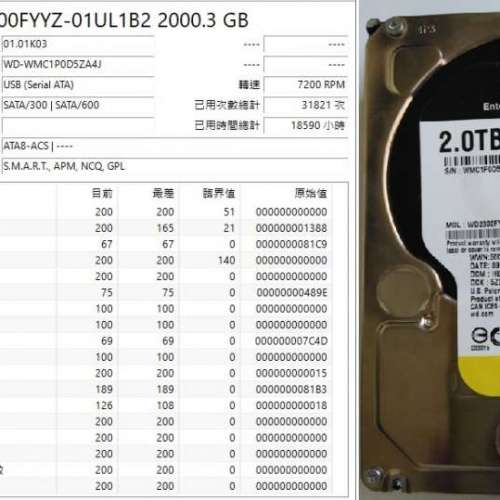 一對2隻WD Black Enterprise 2.0TB 企業級硬碟