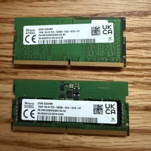 SK hynix 24GB (12GB x2) DDR5-5600 SODIMM notebook laptop RAM 記憶體