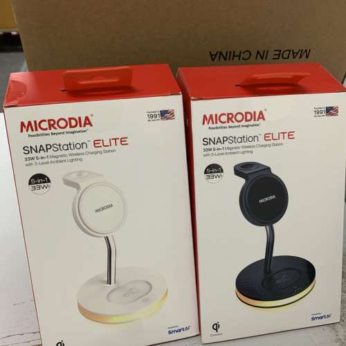 MICRODIA SNAPStation&trade; ELITE 33W、5 合 1 磁性無線充電器 白或黑色 $300一個 / $...