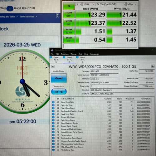2.5 吋 500gb Hard disk X 4