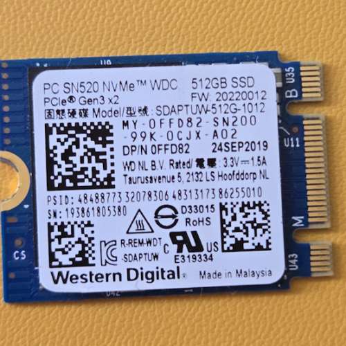 【大廠保證・效能首選】512GB NVMe SSD 固態硬碟平放 (SK Hynix, Samsung, WD )