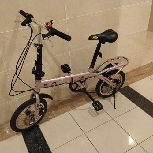 舊 成人/中童單車一部 ，14吋，6速，可摺，雙碟剎。