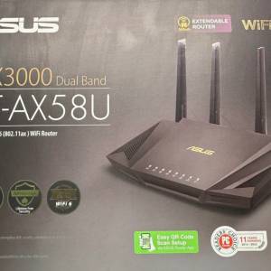 有單有保 ASUS RT-AX58U AX3000 WiFi 6 雙頻 路由器