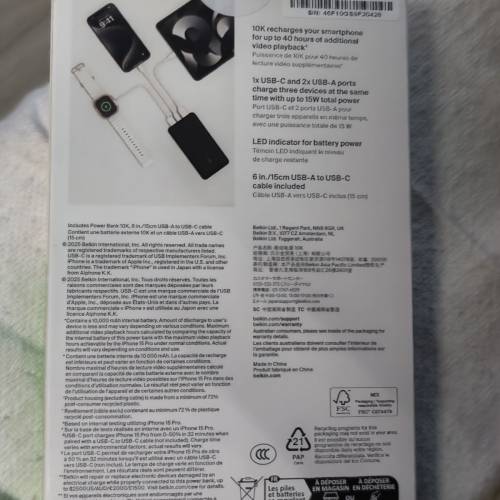 belkin boostcharge power bank 10k
