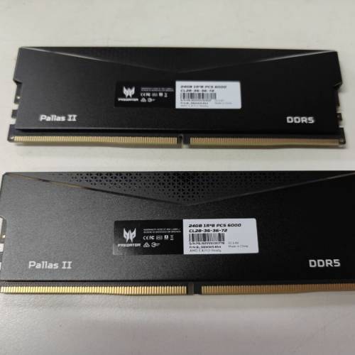 Acer Predator  PALLAS II Black 黑色 DDR5 6000MHz 24GBX2 (48GB)