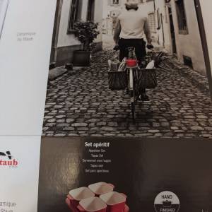 全新 Staub陶瓷小方碗4件 法國品牌