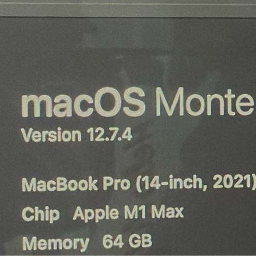 極罕有 Macbook Pro 14 M1 Max 64GB 4TB