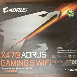 Gigabyte X470 AORUS GAMING 5 WIFI (DDR4)主機板 有盒