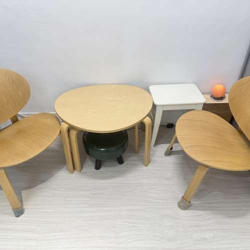 IKEA 木製圓桌套裝