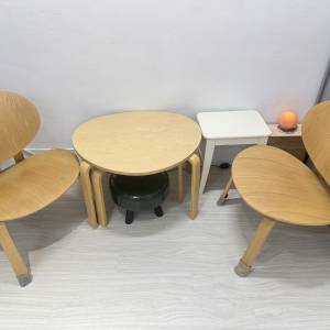 IKEA 木製圓桌套裝