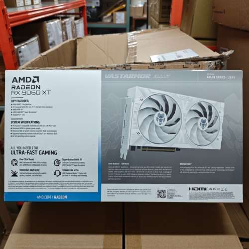 VASTARMOR AMD RX 9060 XT (8GB) 白色