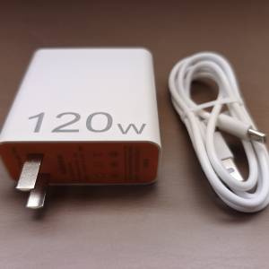 全新 120W 快速充電器連一條 USB-A to USB-C 充電線 可以啟動 Vivo / iQOO 閃充 Fl...