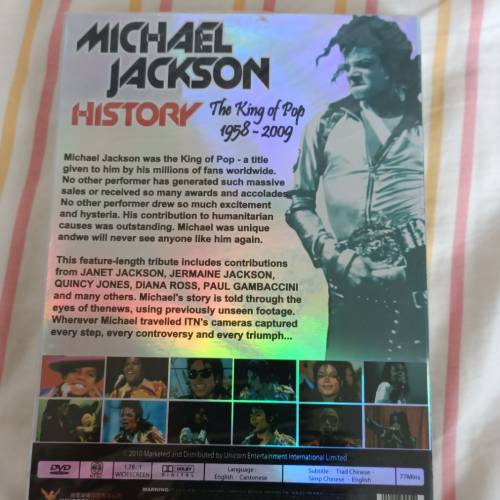 全新未拆Michael Jackson 傳奇一生DVD現售$80