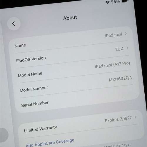 iPad mini A17 Pro Wi-Fi 128GB Space Grey