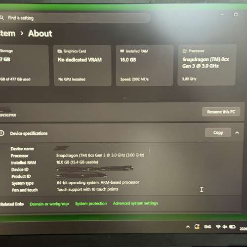 Lenovo 聯想 ThinkPad X13s 手提電腦 Laptop 超輕 Lightweight 4G LTE Sim ARM 高...