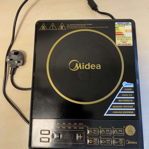 9 成新， 有保養 MIDEA 美的 - 按鍵式多功能電磁爐 2000W 連 有蓋煲