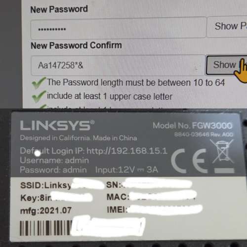 Linksys FGW3000 5G Wi-Fi 6 AX3000 路由器 無鎖SIM