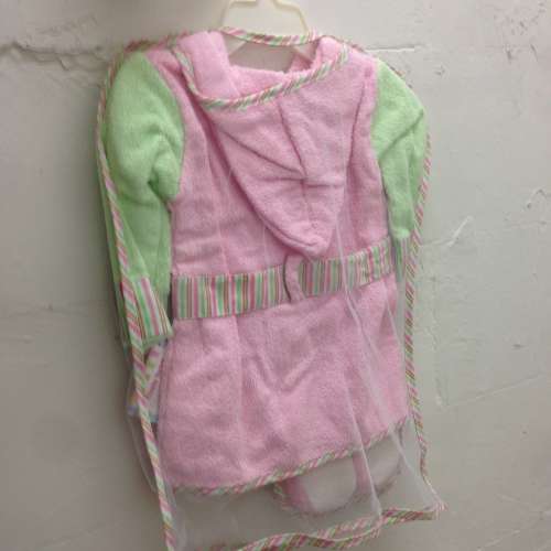 👶 Baby Hooded Bath Robe + Slippers Gift Set for 0-6months NEW 嬰兒浴袍套裝 ...