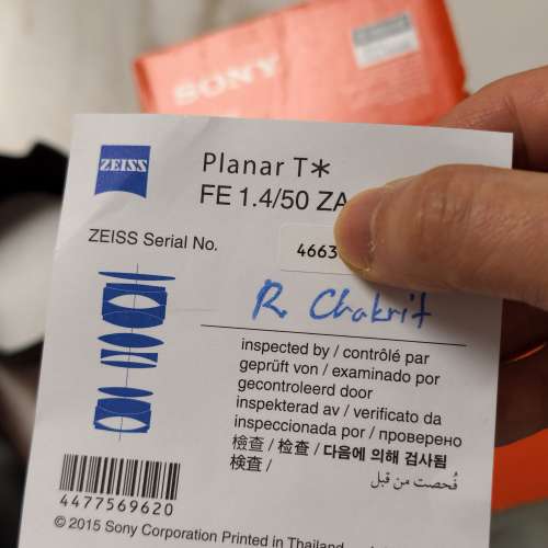 Sony Planar T* FE 50mm F1.4 ZA SEL50F14Z定焦鏡頭