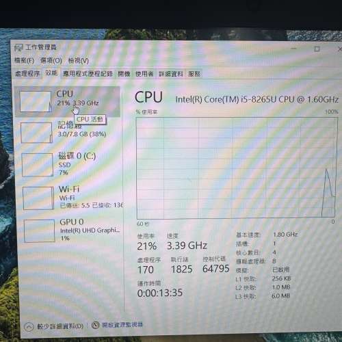 Lenovo x390 i5 8265u 8g 256g 全正常