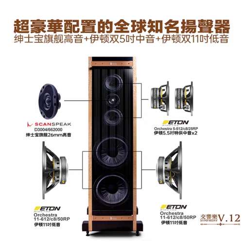 Gravity Acoustics Orchestra Grand V12 座地喇叭