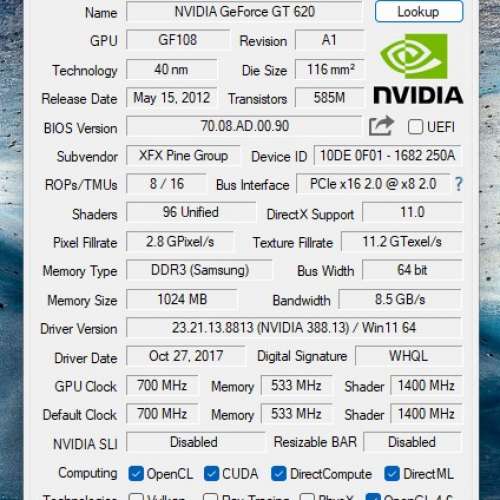 Nvidia GeForce GT 620