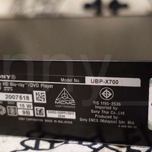 港行 Sony UBP-X700 4K Blu-ray player ULTRA HD UHD 超高清藍光播放機 可讀SACD (...