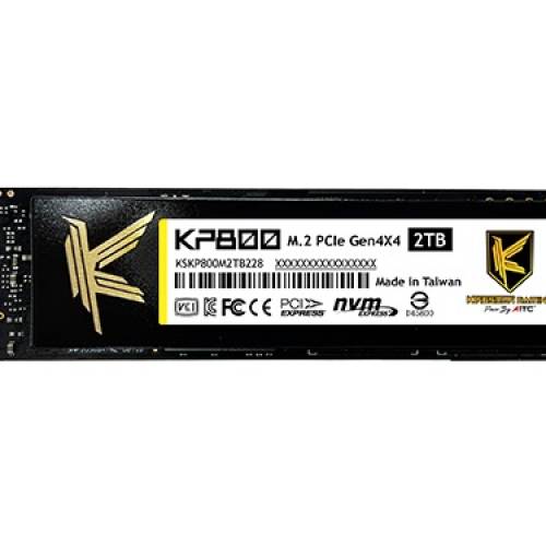 Kingsman KP800 M.2 PCIe Gen4x4 2TB SSD。支援PCIe Gen4x4