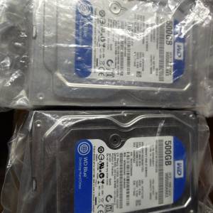 WD blue 500G sata HDD 2隻