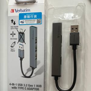 Verbatim 全新 USB Type-A Type A 一開三 3.2 Gen 1 (SuperSpeed) 傳輸線 cable